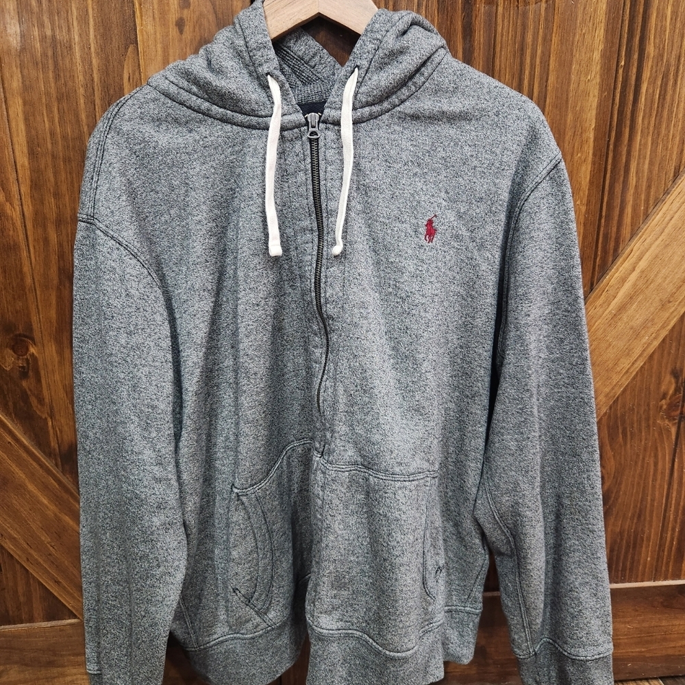 Gray Polo Ralph Lauren Hoodie Sweater